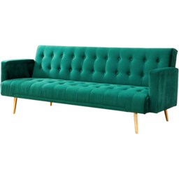 Home Detail Windsor 3 Seater Green Velvet Sofa Bed - Wilko - thumbnail 3
