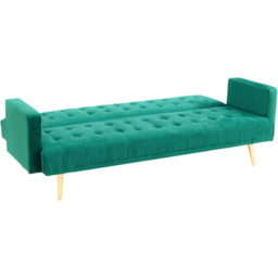 Home Detail Windsor 3 Seater Green Velvet Sofa Bed - Wilko - thumbnail 4