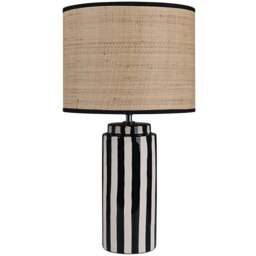 Daleyza Table Lamp - Black, White and Natural - Wilko - thumbnail 1
