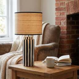 Daleyza Table Lamp - Black, White and Natural - Wilko - thumbnail 5