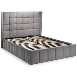 Julian Bowen Gatsby King Size Light Grey Velvet Storage Ottoman Bed - Wilko - thumbnail 5