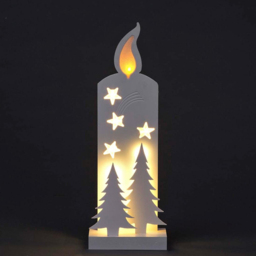 Shatchi Pre Lit White Wooden Nativity Scene 36cm - Size: 20 x 5 x 36cm - Wilko - thumbnail 1