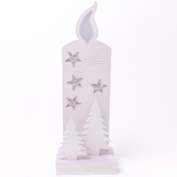 Shatchi Pre Lit White Wooden Nativity Scene 36cm - Size: 20 x 5 x 36cm - Wilko - thumbnail 3