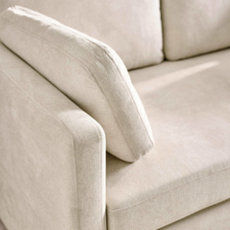 Julian Bowen Ottilie 2 Seater Natural Chenille Sofa - Wilko - thumbnail 5