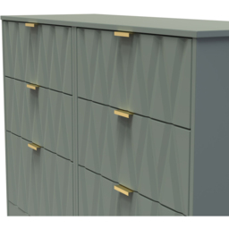 Crowndale Las Vegas 6 Drawer Reed Green Chest of Drawers Ready Assembled - Wilko - thumbnail 6
