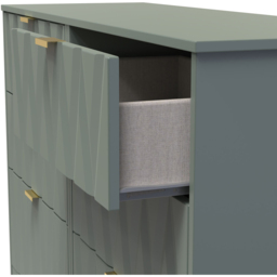 Crowndale Las Vegas 6 Drawer Reed Green Chest of Drawers Ready Assembled - Wilko - thumbnail 7