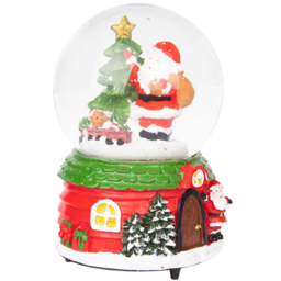 Shatchi Musical Snowglobe Santa Scene - Size: 150 x 150 x 100cm - Multi - Wilko - thumbnail 1