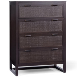 Teamson Home Hatteras 4 Drawer Espresso Dresser - Wilko - thumbnail 1