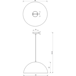 Milagro Beta Blue Pendant Lamp 230V - Size: 45 x 45 x 90cm - Wilko - thumbnail 6