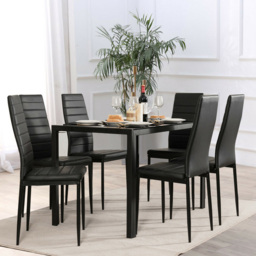 Costway Set of 6 Black Dining Chair - Wilko - thumbnail 6