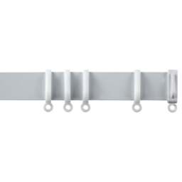 New Edge Blinds 50cm Straight Aluminium White Curtain Track - Wilko