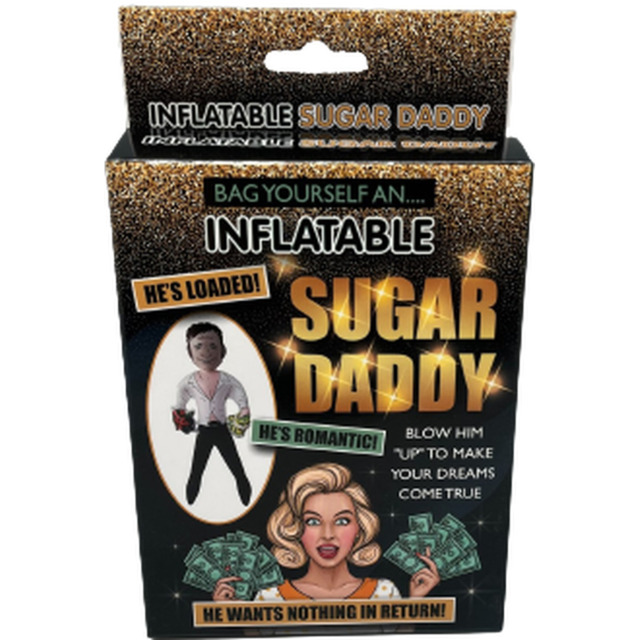Inflatable Sugar Daddy - Black - Size: 33 x 52 x 3 cm - Diabolical Gifts - Wilko - image 1