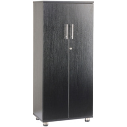 MMT Furniture Designs 2 Door Black Lockable Tall Filing Cabinet - Size: 125 x 55 x 35cm - Wilko - thumbnail 3