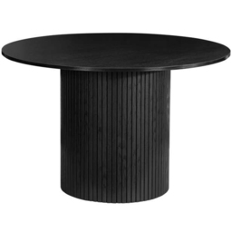 Birlea Axel 4 Seater Round Fluted Dining Set Black - SleepSoul - Wilko - thumbnail 4