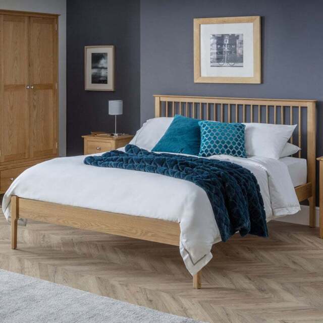 Julian Bowen Cotswold King Size Natural Bed Frame - Brown - Wilko - image 1