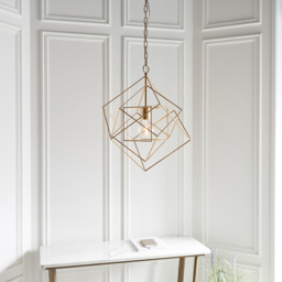 Merano Pescara Leaf Antique Gold Pendant Ceiling Light - Size: 50.4 x 50.4 x 220cm - Wilko - thumbnail 7