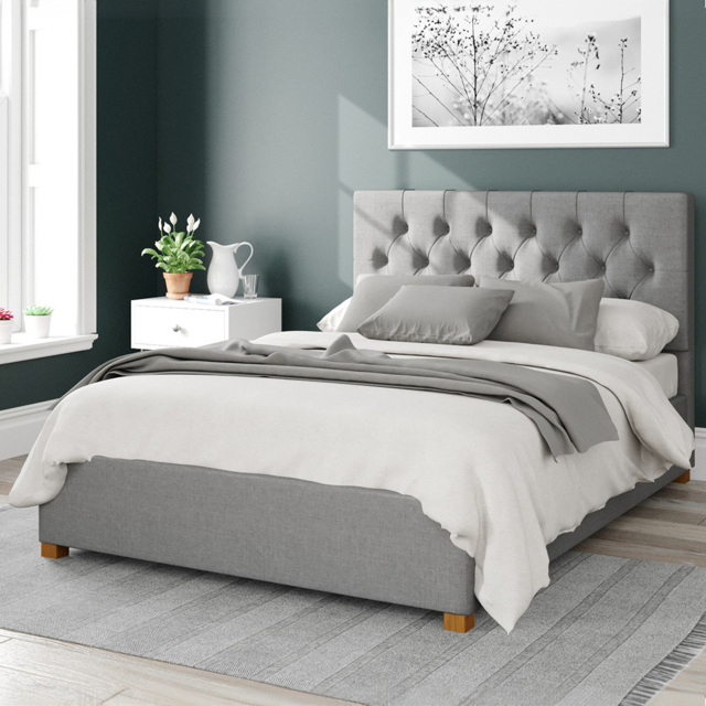 Aspire Olivier Single Grey Eire Linen Ottoman Bed - Aspire Beds - Wilko - image 1