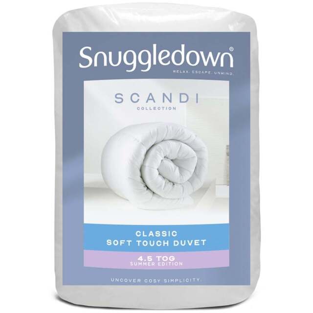 Snuggledown King Size White Scandinavian Hollowfibre Duvet 4.5 Tog - Wilko - image 1
