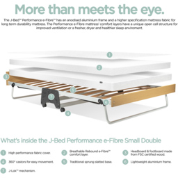 Jay-Be J-Bed Small Double Folding Bed with Performance e-Fibre Mattress - Silver - Wilko - thumbnail 7