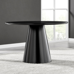 Furniturebox Nova 6 Seater Round Dining Table Black Semi Gloss - Size: 4 Seater - Wilko - thumbnail 6