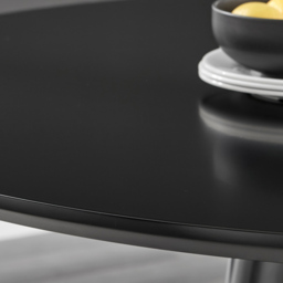 Furniturebox Nova 6 Seater Round Dining Table Black Semi Gloss - Size: 4 Seater - Wilko - thumbnail 3