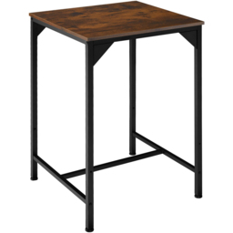 tectake 2 Seater Dark Wood Bar Table with Stools - Brown - Wilko - thumbnail 4