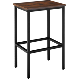 tectake 2 Seater Dark Wood Bar Table with Stools - Brown - Wilko - thumbnail 5