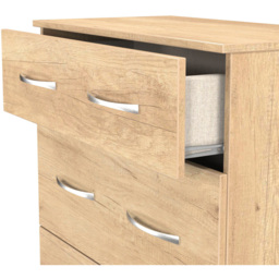 Crowndale Avon 3 Drawer Nebraska Oak Deep Chest of Drawers Ready Assembled - Wilko - thumbnail 7