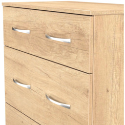 Crowndale Avon 3 Drawer Nebraska Oak Deep Chest of Drawers Ready Assembled - Wilko - thumbnail 6
