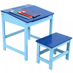 Premier Housewares Kids Blue Desk and Stool - Size: 55 x 48 x 57cm - Premier Kids - Wilko - thumbnail 7
