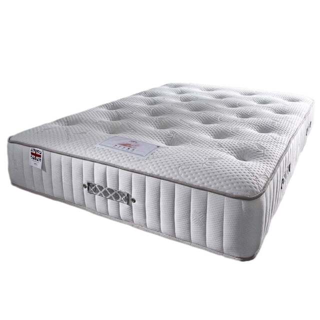 Aspire Furniture King Size Natural Cashmere Pocket Mattress - White - Aspire Beds - Wilko - image 1