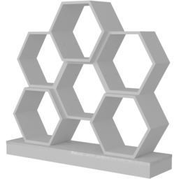 Decorotika Flower White Wide Hexagonal Bookcase - Size: 109 x 120 x 29.5cm - Wilko - thumbnail 5