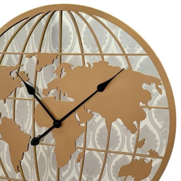 Acacia Home Golden Round Wall Clock 60cm - Size: 60 x 60 x 4cm - Wilko - thumbnail 4