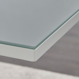 Furniturebox Lucia 4 Seater Dining Table White High Gloss and Grey - Wilko - thumbnail 3