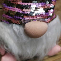 Samuel Alexander Pink and Silver Plush Bearded Gonk Christmas Decoration 46cm - Size: 46 x 22 x 18cm - Wilko - thumbnail 6