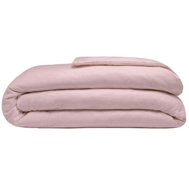 Serene Super King Size Powder Pink Brushed Cotton Duvet Cover - Wilko - image 1