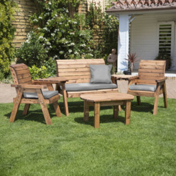 Charles Taylor 4 Seater Multi Companion Seat with Grey Cushions - Wilko