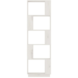 vidaXL 5 Shelf White Solid Pine Wood Bookcase - Size: 163.5 x 51 x 25cm - Wilko - thumbnail 4