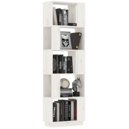 vidaXL 5 Shelf White Solid Pine Wood Bookcase - Size: 163.5 x 51 x 25cm - Wilko - thumbnail 5