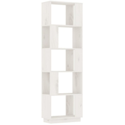vidaXL 5 Shelf White Solid Pine Wood Bookcase - Size: 163.5 x 51 x 25cm - Wilko - thumbnail 3