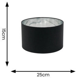 ValueLights Reni Black and Chrome Inner Small Pendant Shade - Size: 15 x 25 x 25cm - Wilko - thumbnail 5