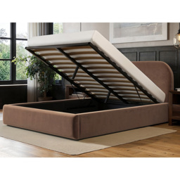 Flair Alba Double Chocolate Velvet Ottoman Bed - Brown - Wilko - thumbnail 6