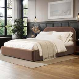Flair Alba Double Chocolate Velvet Ottoman Bed - Brown - Wilko