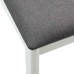 vidaXL Set of 2 White and Grey Rubberwood Dining Chairs - Multi - Wilko - thumbnail 6