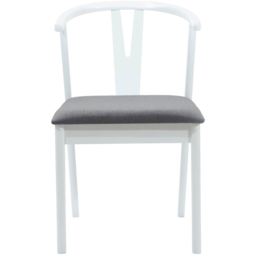 vidaXL Set of 2 White and Grey Rubberwood Dining Chairs - Multi - Wilko - thumbnail 4