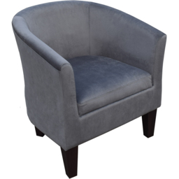 Comfy Living Grey Brushed Velvet Tub Chair - Size: Single - Wilko - thumbnail 4