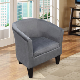 Comfy Living Grey Brushed Velvet Tub Chair - Size: Single - Wilko - thumbnail 5