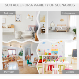 Playful Haven 3 Piece White Kids Table and Chair Set - Size: 71 x 48 x 49cm - Wilko - thumbnail 5