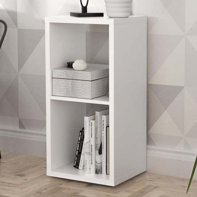 Florence Mauro 2 Shelf Matt White Bookshelf - Wilko - image 1