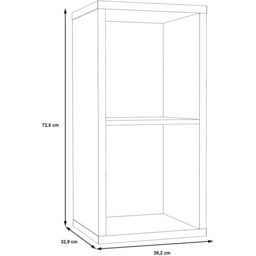 Florence Mauro 2 Shelf Matt White Bookshelf - Wilko - thumbnail 7